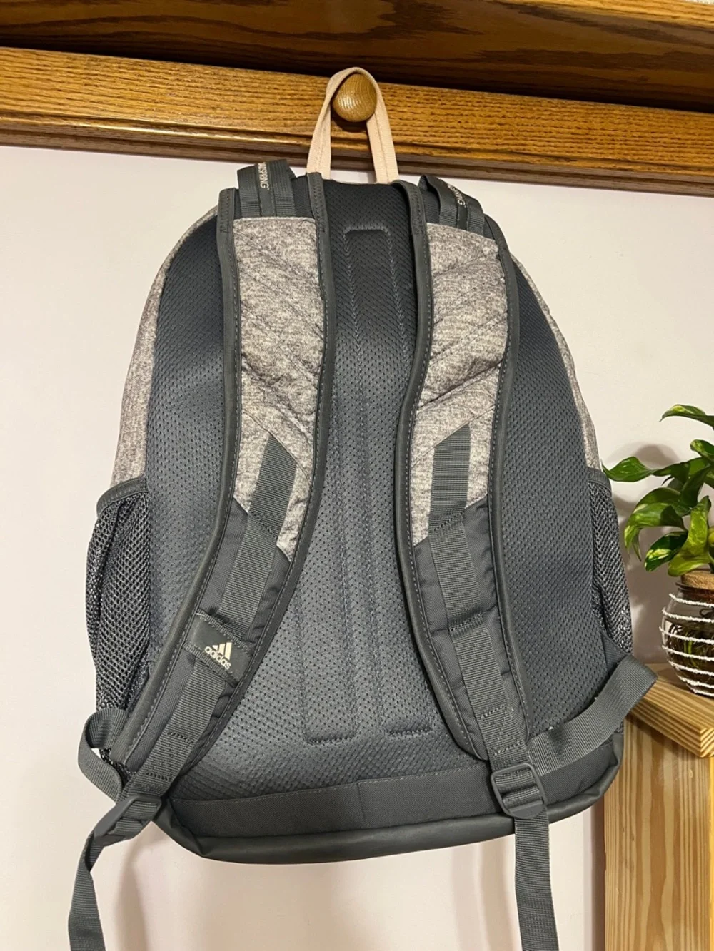 Adidas Gray Backpack with Light Pink Trim - Picture 2 of 8